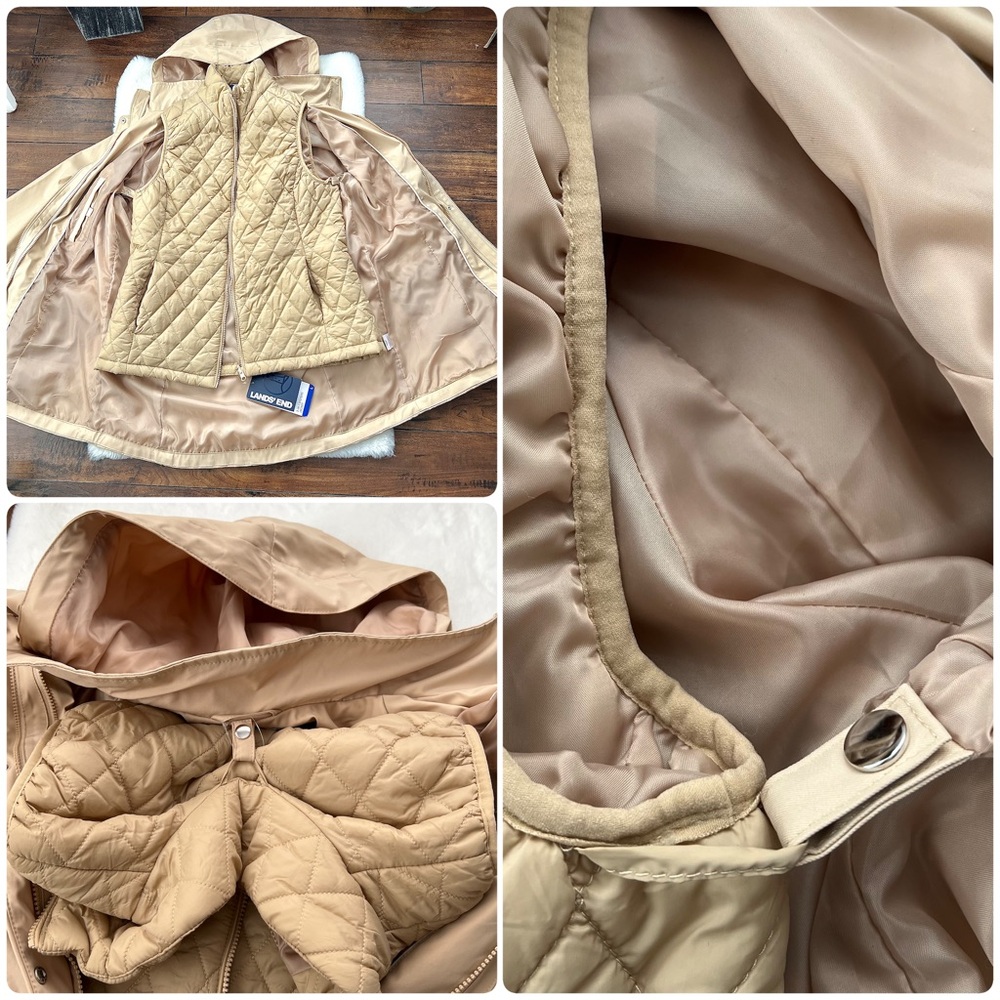 Lands’ End Ladies 3-in-1 Systems Jacket Tan Size Large NWT - Picture 9 of 16